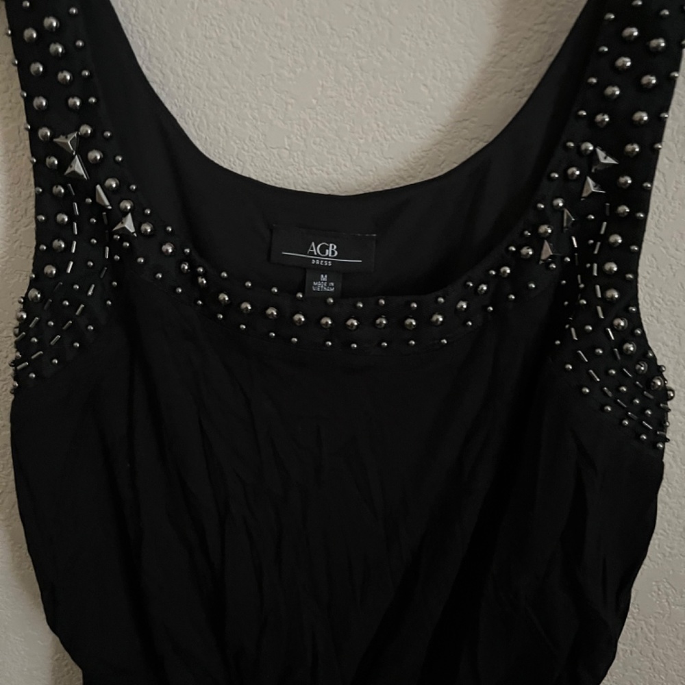 AGB Black Jewel Beaded Dress